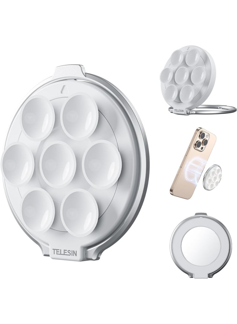 TELESIN° Magnetic Phone Holder with Suction Cup, Compatible with iPhone, Android, MagSafe, Includes Vanity Mirror - Image 1